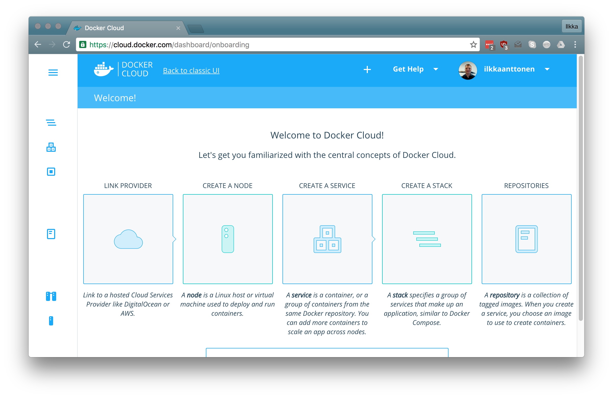 Getting started with Docker Cloud